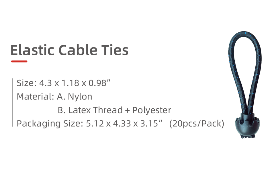 IE Sports Elastic Cable Ties